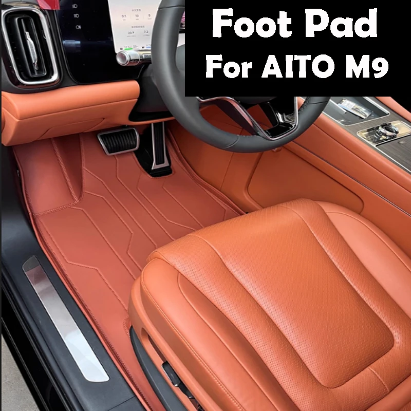 

For AITO M9 2025 Foot Pad Five Seats Six Seats PU Material Effective Protection Car Accessories