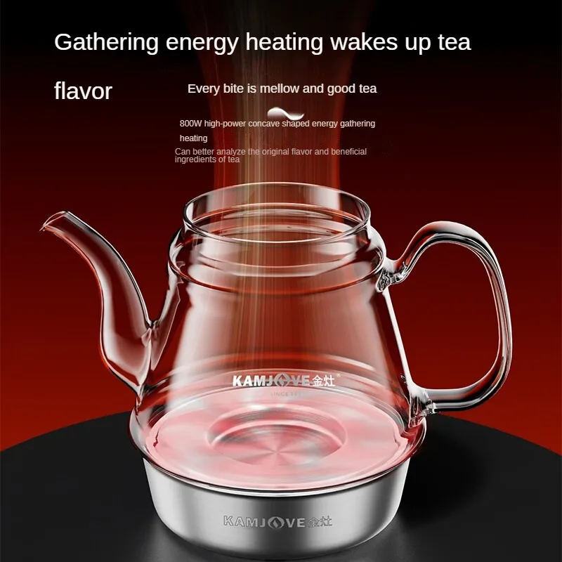 Electric Kettle with Steam Spray and Tea Infuser Glass Tea Hot Water Kettle Healthy Infusion Kettle Household 220V