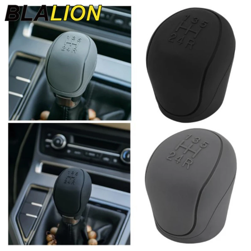 BLALION Car Silicone Gear Shift Knob Cover Gear Shift Non-Slip Grip Handle Protective Covers Manual 5 6-speed Auto Accessories