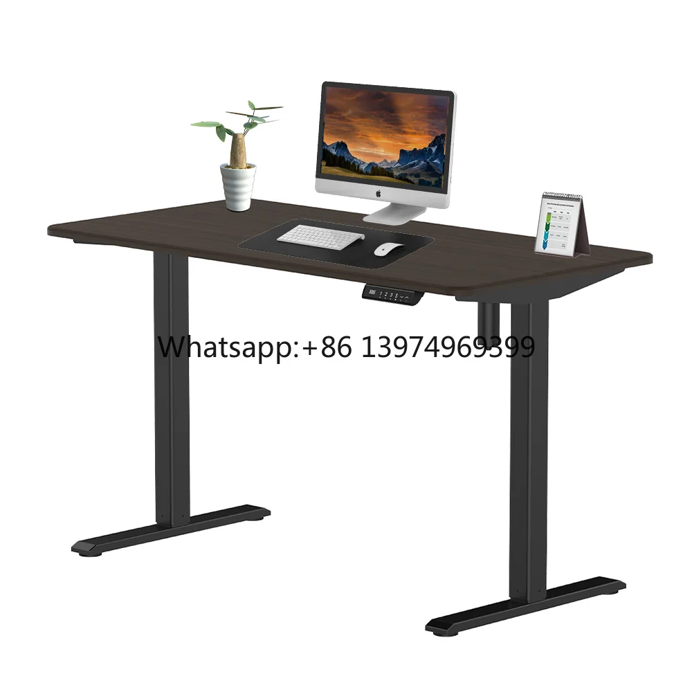Integrated Packing Design of Standing Desk Frame and Tabletop Electric Single Motor Desk Elevator Height Adjustable Desk