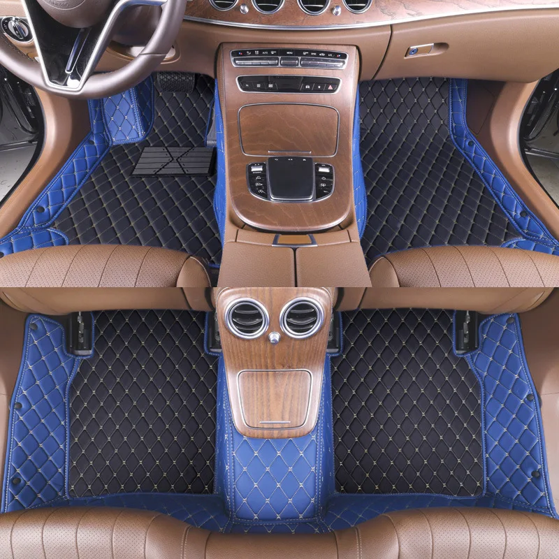Alfombrillas de Cuero Personalizadas YUCKJU para Jaguar, Todos los Modelos XF, XJ 6/8/12, XK, XKR, X-Type, XFR, F-Type, Accesorios Interiores para Auto