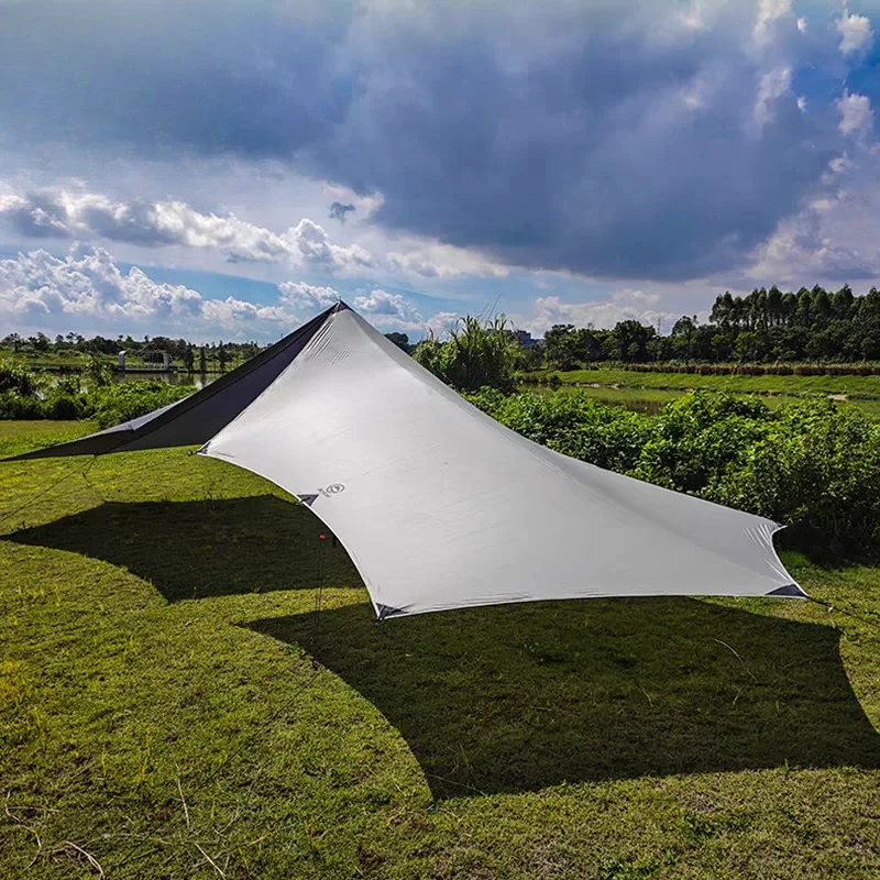 Aricxi,Ultra Light tarp,15D Silicone nylon Coated Black Rubber Canopy Nylon,Footfrint,4*3m,Dyneema,Butterfly Shaped tarp