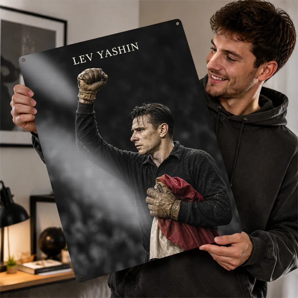 Lev Yashin Football Printed Poster Customized Metal Sign Club Legacy Style Wall Art Perfect For Player Collectors In Clubhouse