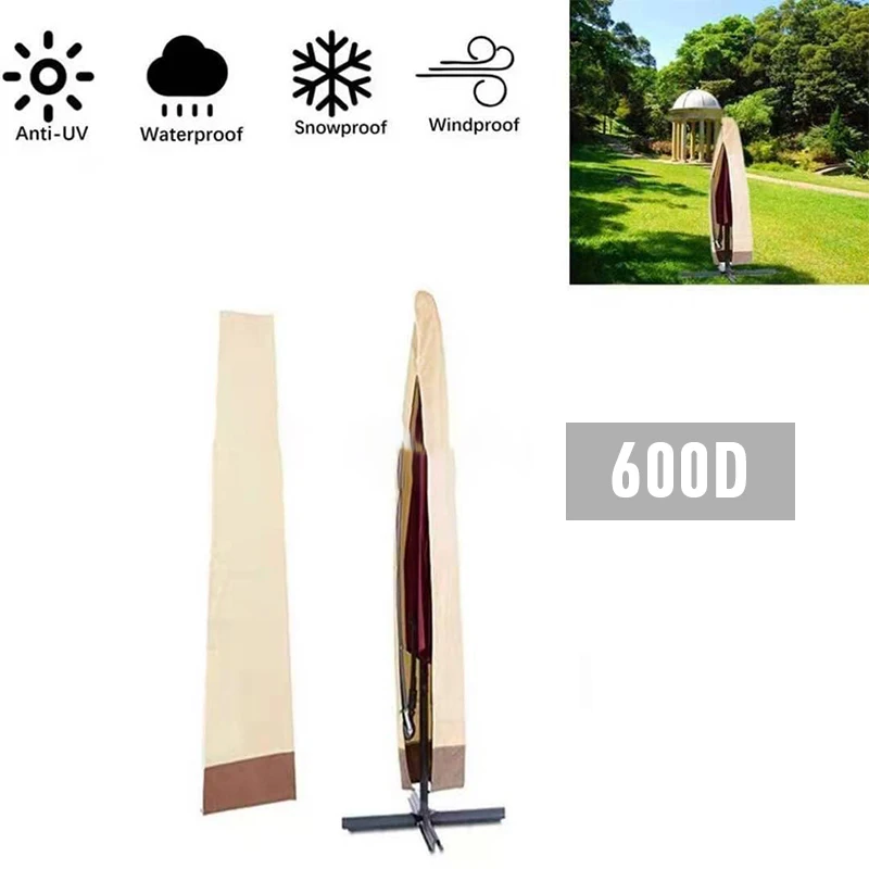 600D Parasol Umbrella Cover Waterproof Oxford  Outdoor Banana Umbrella Cover Shade Garden Patio Waterproor Sunshade Cover