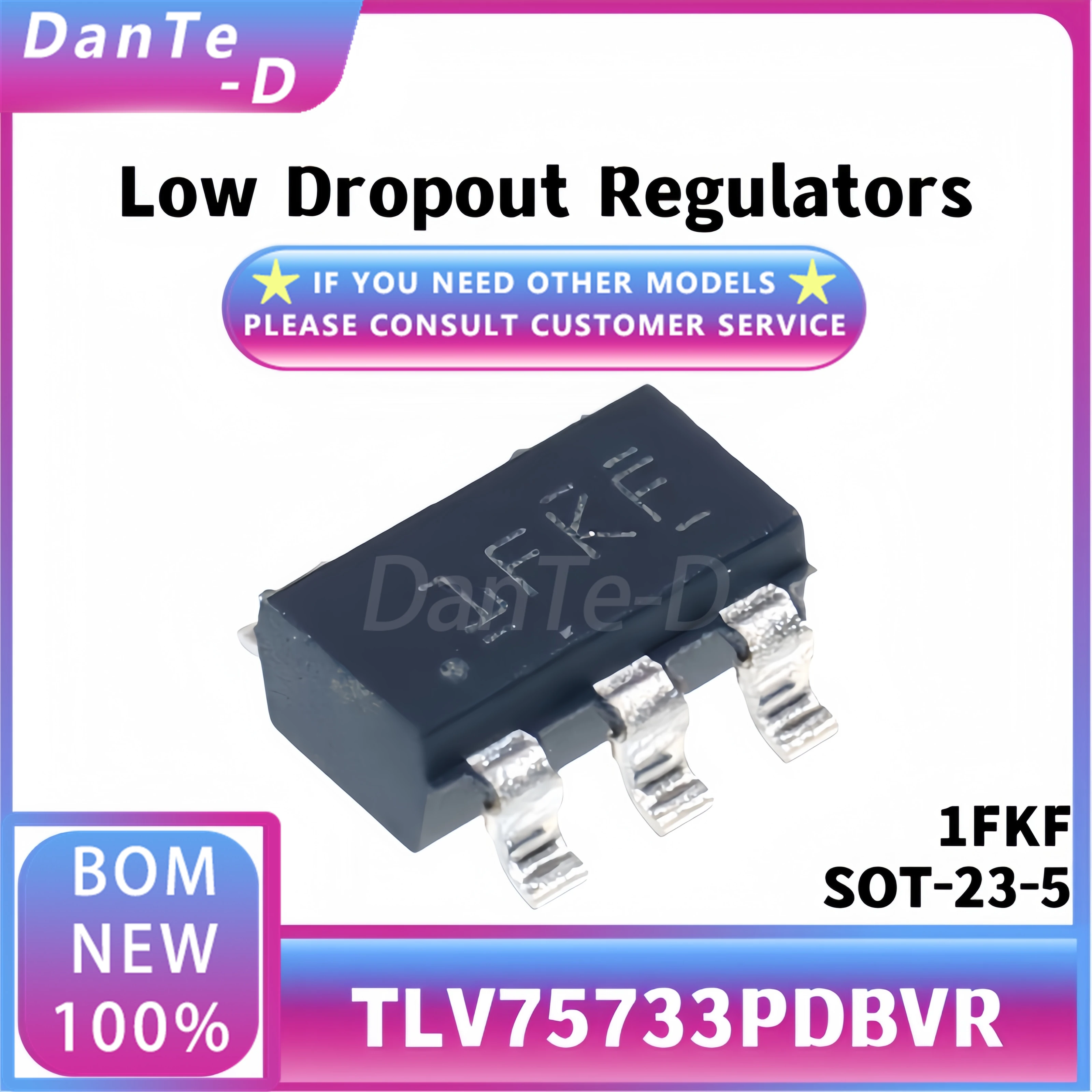 10PCS TLV75733PDBVR Silkscreen 1FKF SOT23-5 Linear Regulator Chip Brand New Original