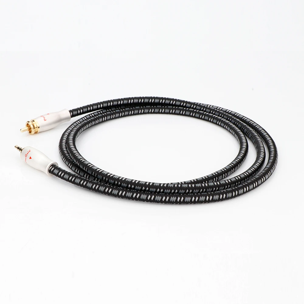 HIFI 3.5mm Jack Aux to RCA Audio Cable Speaker Wire Subwoofer Soundbar Amplifiers DVD