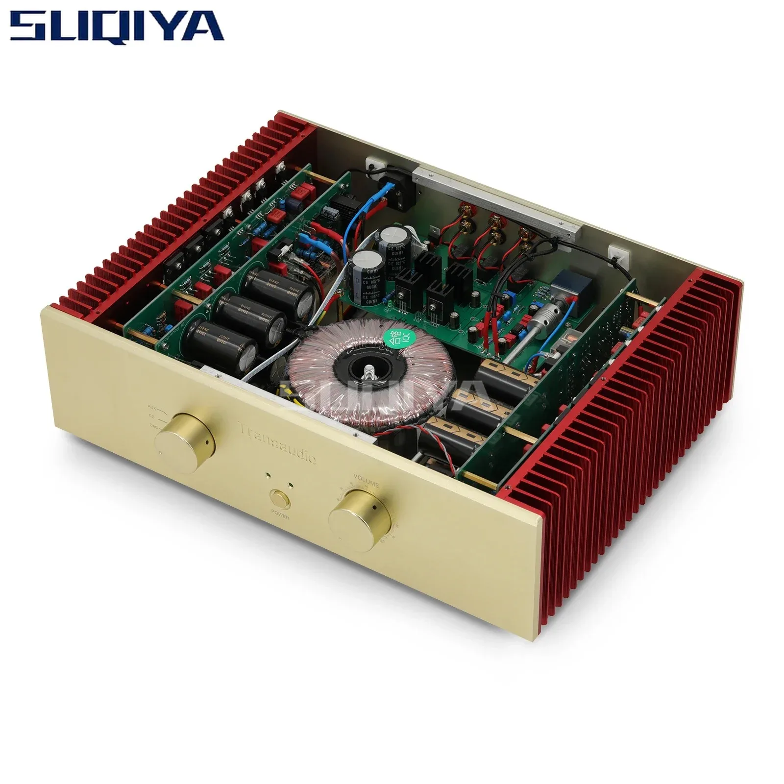 SUQIYA-240w*2 1:1 Copy DarTZeel 108 Line Power Amplifier MBL PreAmplifier OPA604 High Power Combined HIFI Audio Amplifier
