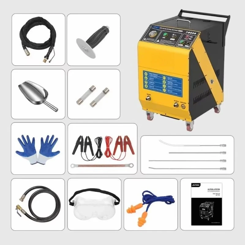 YG708 Dry Ice Blasting Machine Automotive Engine Carbon Cleaning Equipment No Disassembly Carbon Deposit Remover Tool