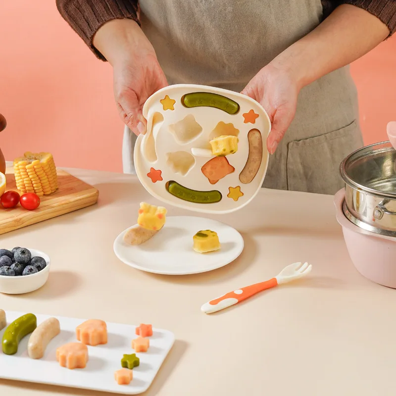 Baby Complementary Food Mold Can Steam Food Grade High Temperature Resistant Tool Home Baby Cat Paw Rice Cake Steaming Cake Mold
