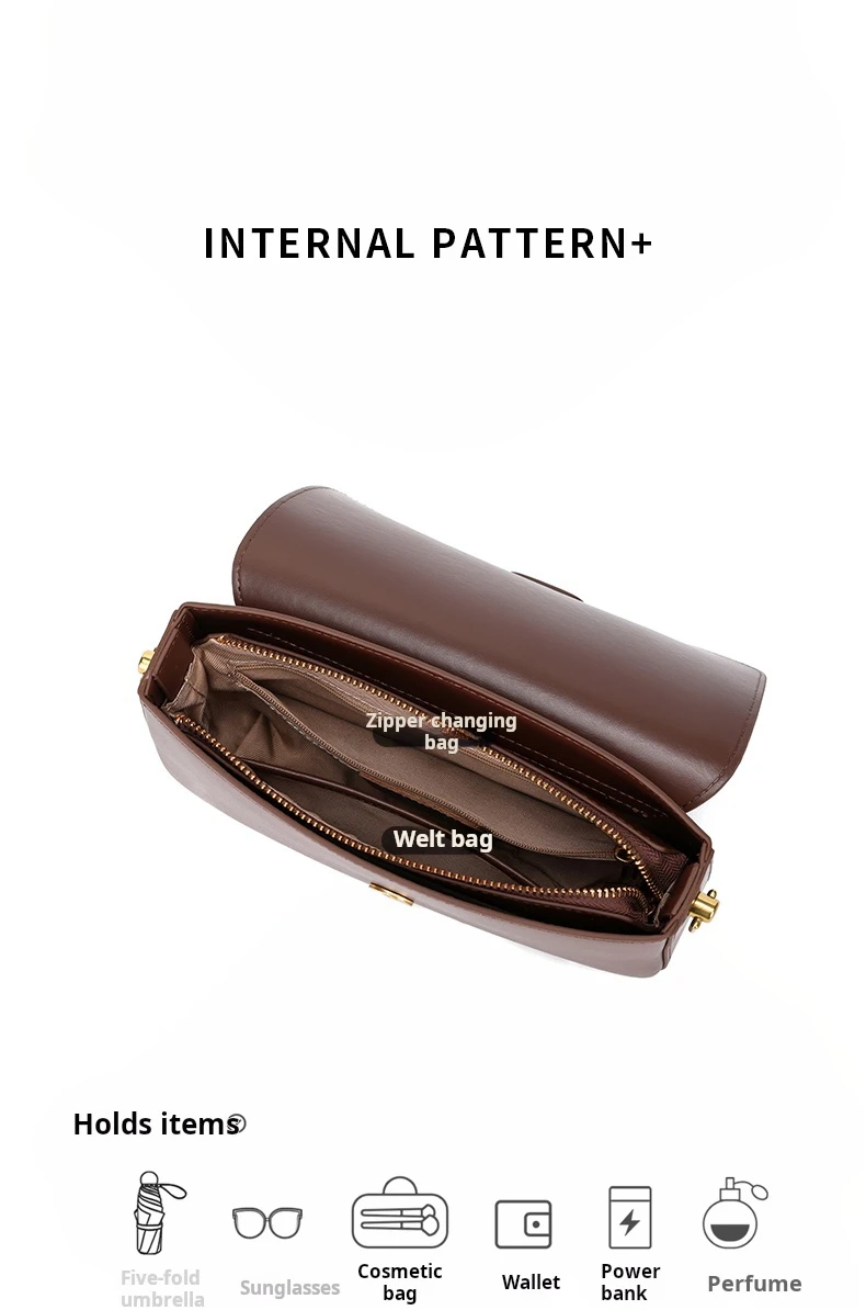Women’s Split Leather Shoulder Bag Trend Brand Small Square Bags Luxury Designer Handbag Messenger Bag for Female