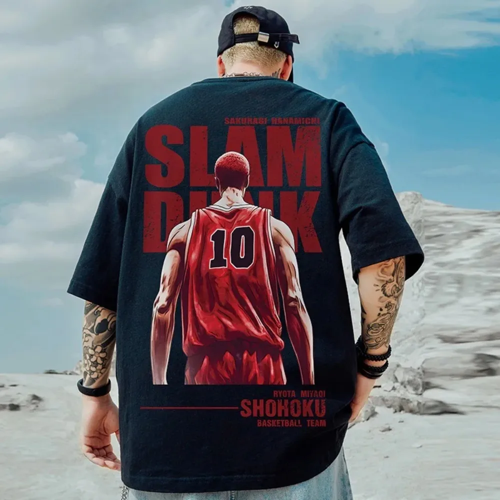 2024 Summer Men's T-Shirt Baskeball Team Printed Tshirt Hip Hop Street Wear Short Sleeve Oversized Tee Shirt Men Woman Clothing