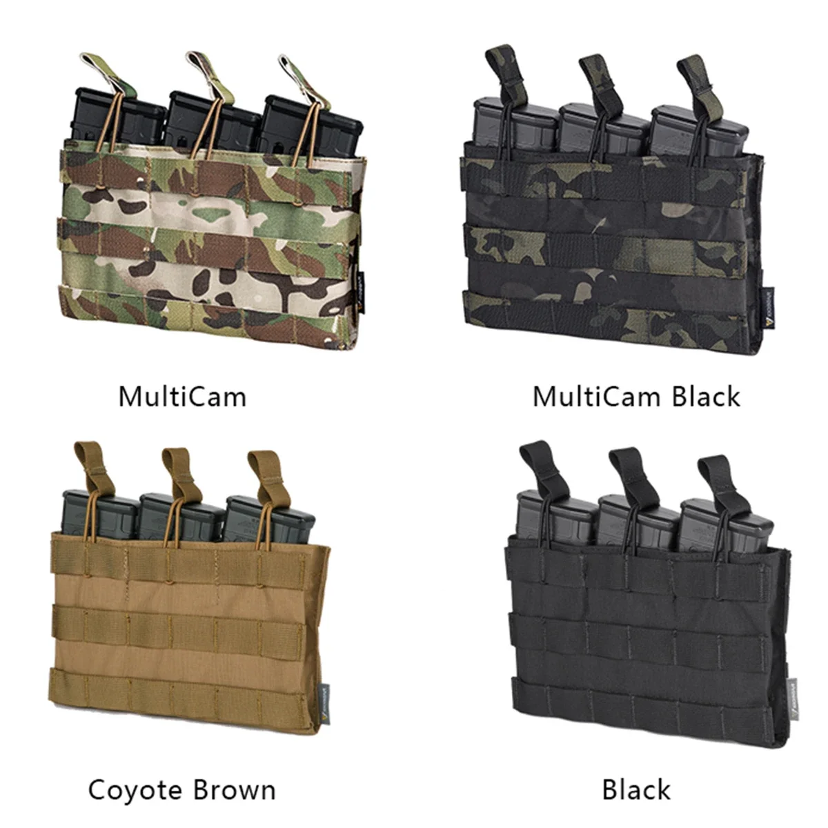 

IDOGEAR Hunting Molle Tactical Triple 5.56 Magazine Pouch Open Top Mag Pouch Caza Army Airsoft Accessories