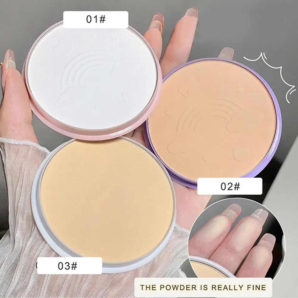 GEGE BEAR Milk Cute Pressed Powder Oil Control Matte Setting Poreless Translucent Finishing Powder for Soft Focus Effect