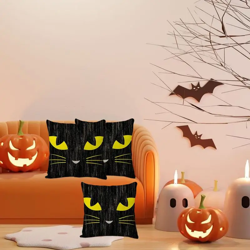 

Halloween Pillow Cases Holiday Pillow Case Couch Decor Halloween Character Expressions Throw Pillow Cover For Home Couch Sofa