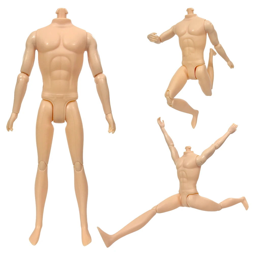 NK Official 1 Pcs 11 Moveable Jointed Boy Doll Body For Ken Without Head Male Boyfriend MAN Naked Prince Male Dolls Accessories