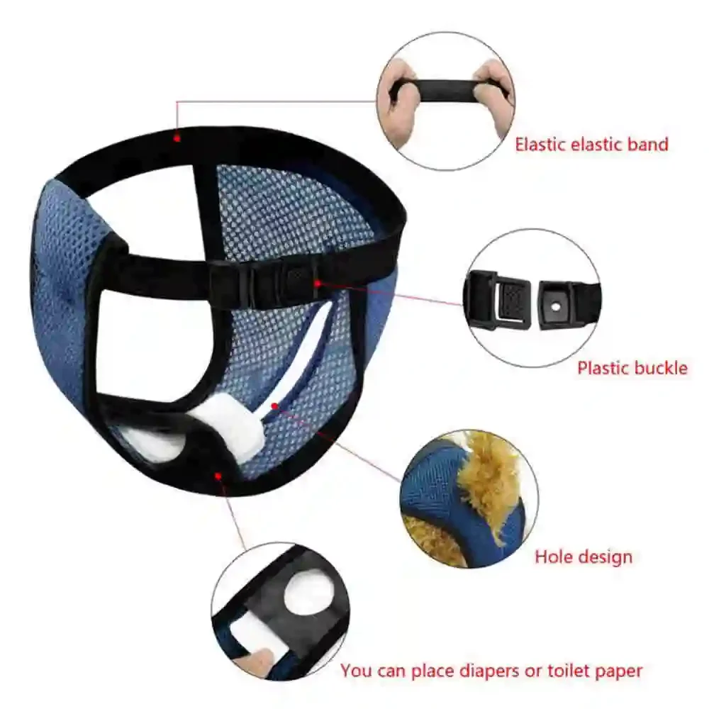 Bild 3: Wiederverwendbare, waschbare Hundewindeln, weibliche Wärmezeitraumhose, auslaufsichere Hygiene- Kecks-Höschen mit 3-polstern für kleine und große Hunde
