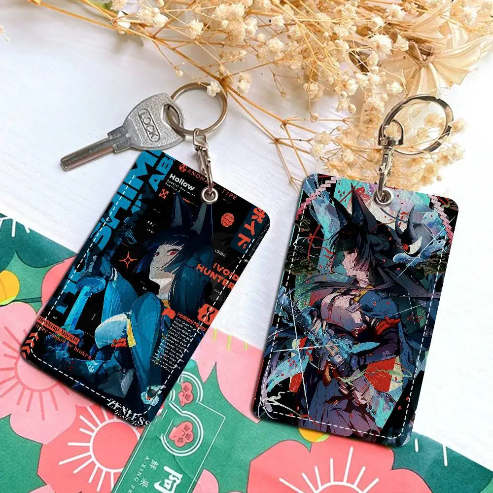 

Брелок-картхолдер Zzz Miyabi Hoshimi с возможностью персонализации для банковских, автобусных, идентификационных и кредитных карт