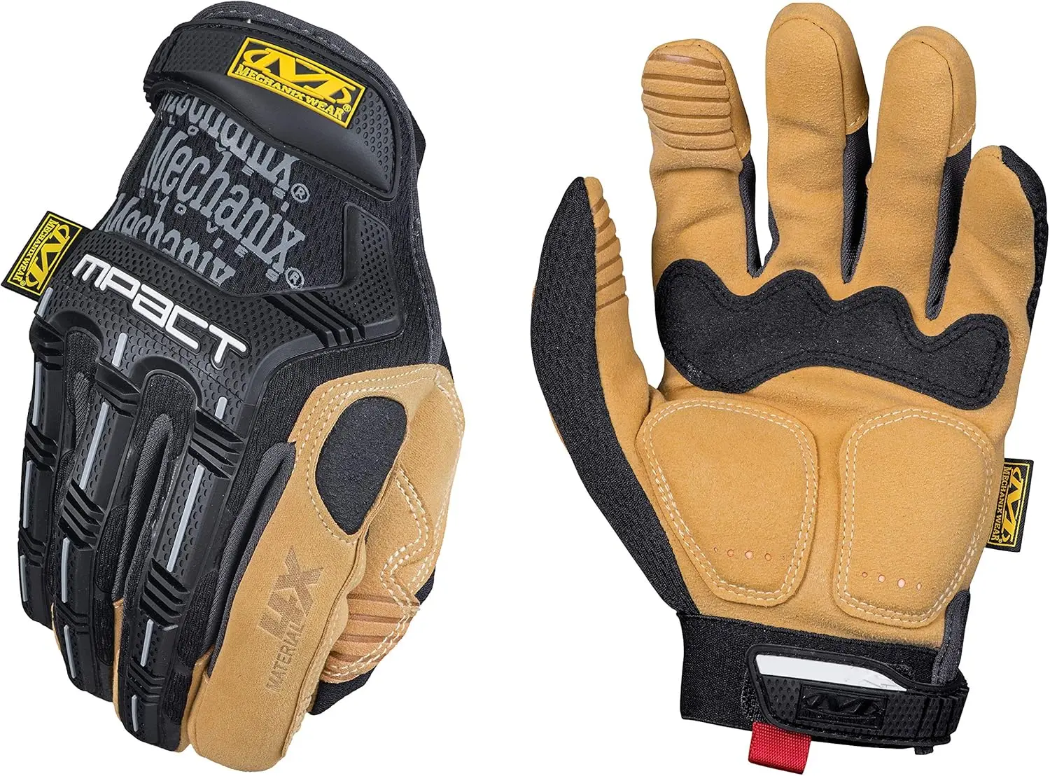 

Abrasion-Resistant Safety Gloves - Breathable, Durable, Machine Washable - Secure Fit for Hand Protection - Brown/Black X-Large