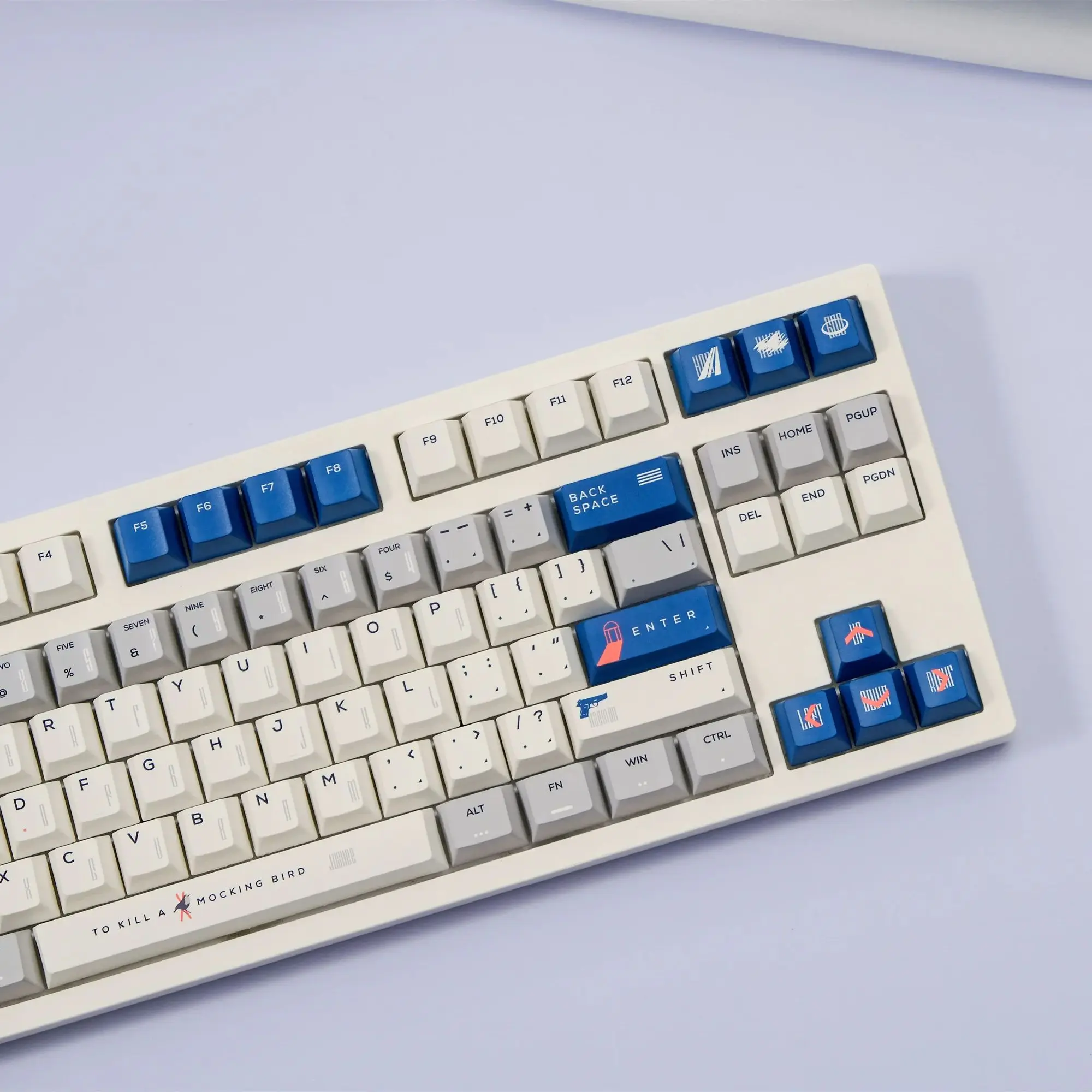 GMK Bluebird Keycaps Set 151 Keys PBT Material Cherry Profile for Fits MX Switch 61/64/68/75/84/87/96/98/104 Mechanical Keyboard