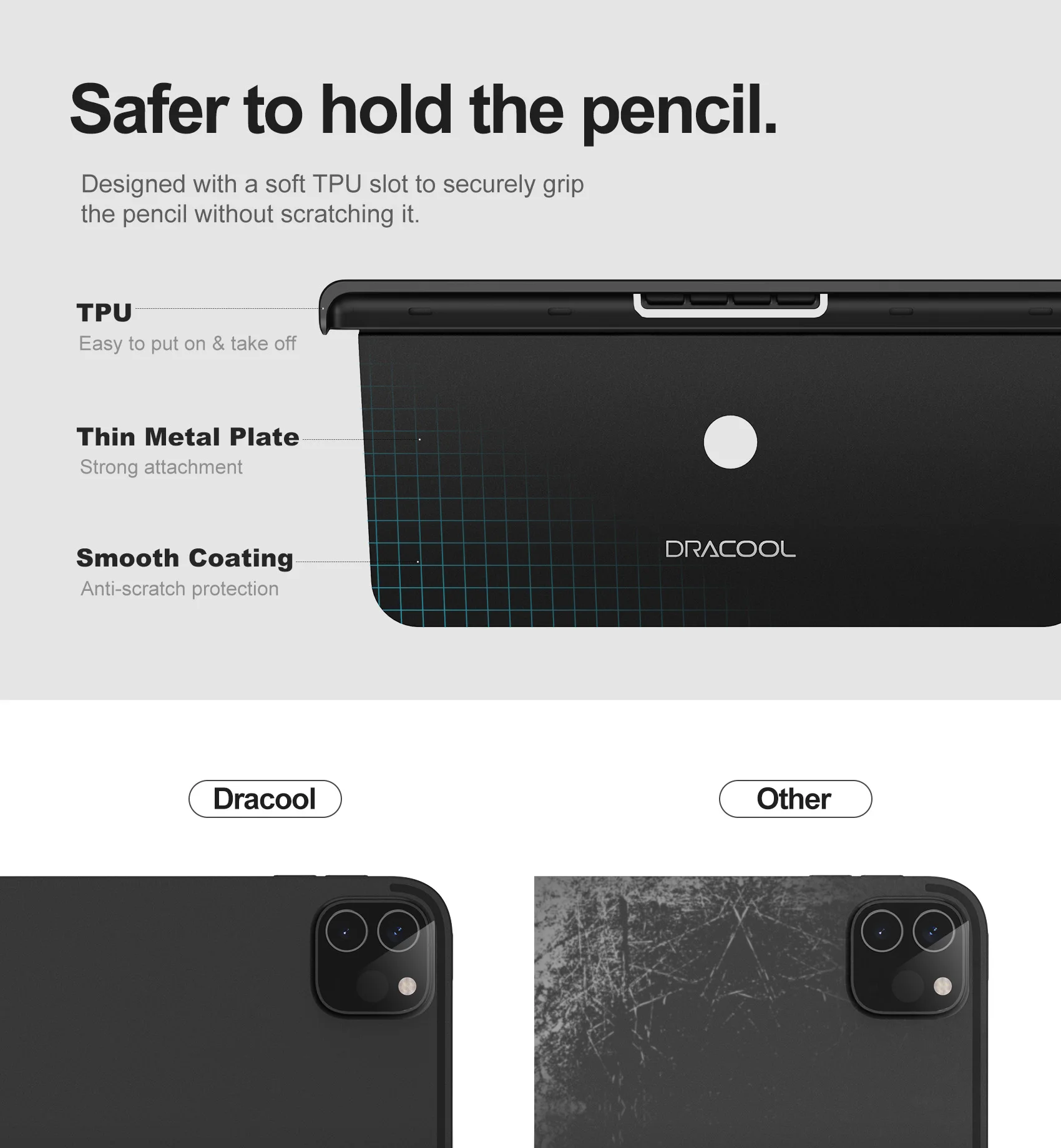 Uchwyt na ołówek do Apple Pencil drugiej generacji Kompatybilny z Magic Smart Keyboard Folio Zaprojektowany na iPada Uchwyt na rysik