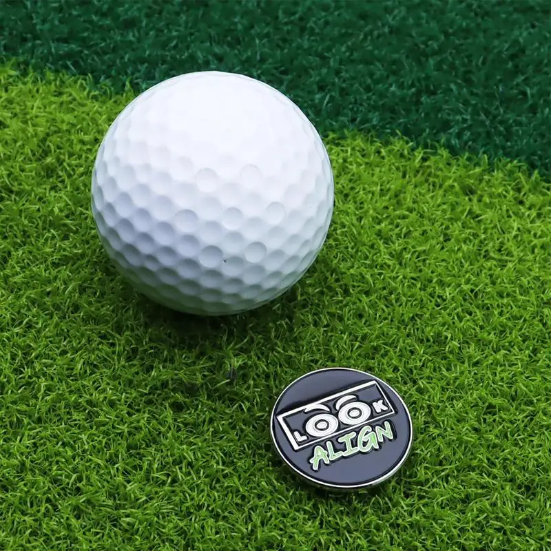 

Маркер для мяча для гольфа, зажим для шляпы, магнитный зажим для держателя мяча для гольфа с милыми глазами, металлический инструмент, легко сочетается