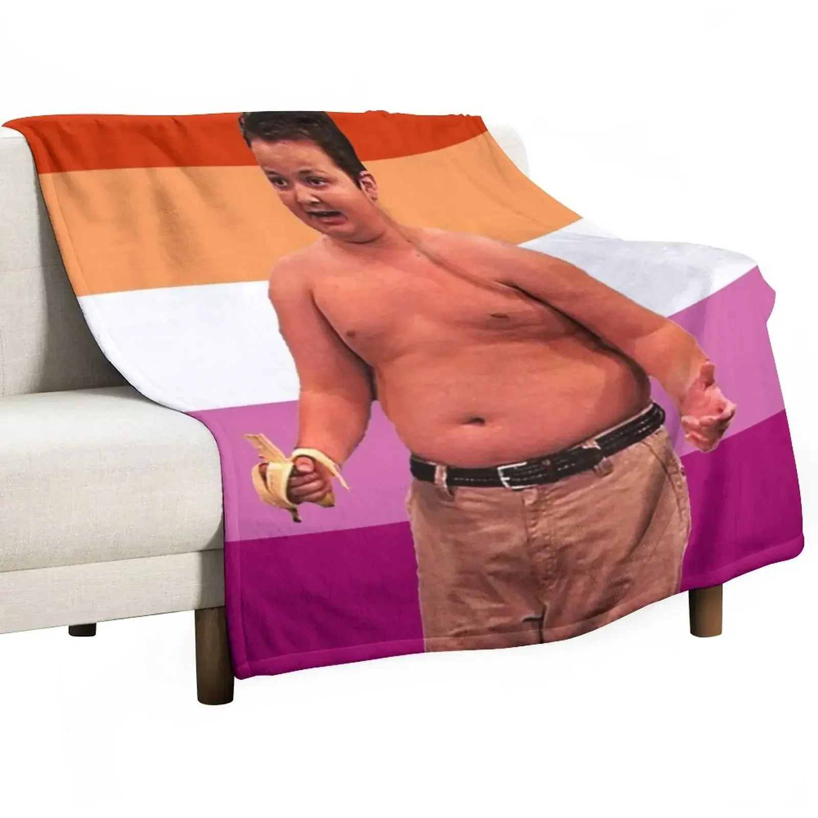 

Lesbian Flag Gibby Throw Blanket Furrys Loose Baby valentine gift ideas Blankets