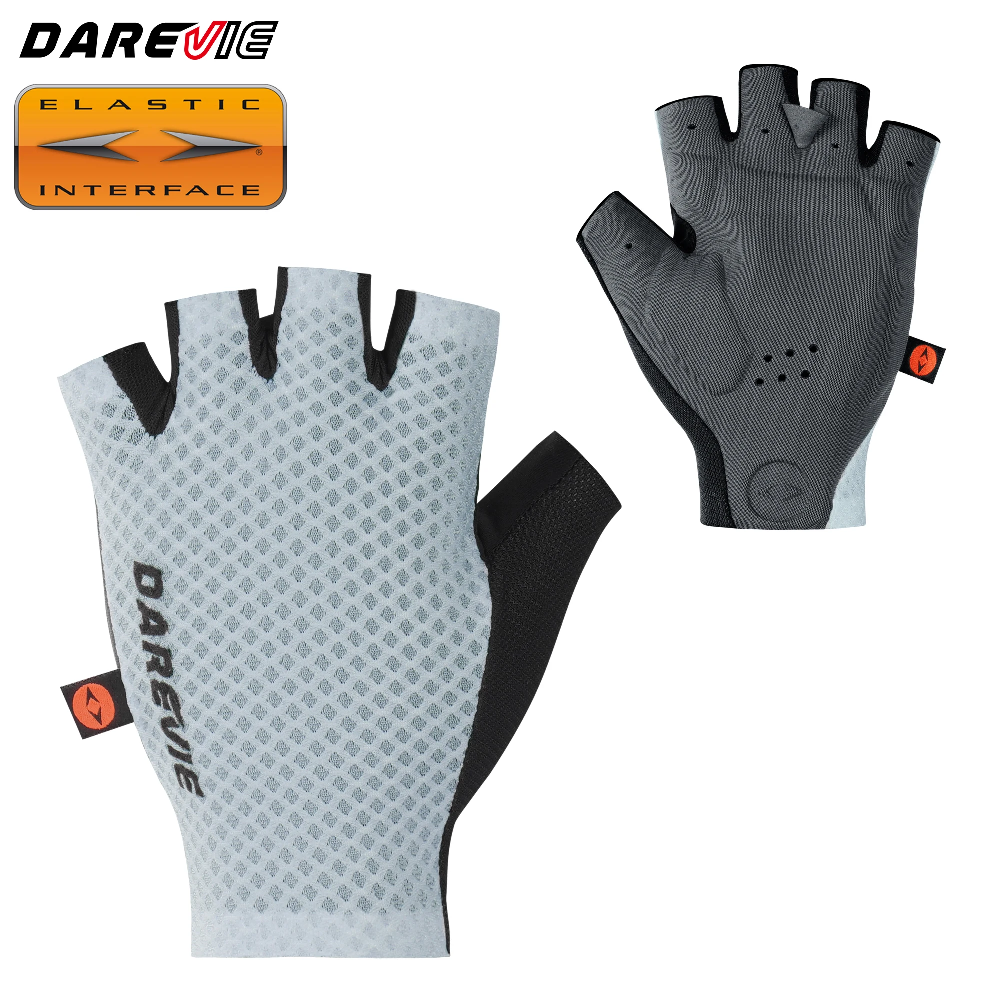 DAREVIE Herren Fahrradhandschuhe Italien ELASTIC INTERFACE TEAM PALM 80 KG/m³ Polsterung Rutschfeste Stoßdämpfende Sporthandschuhe