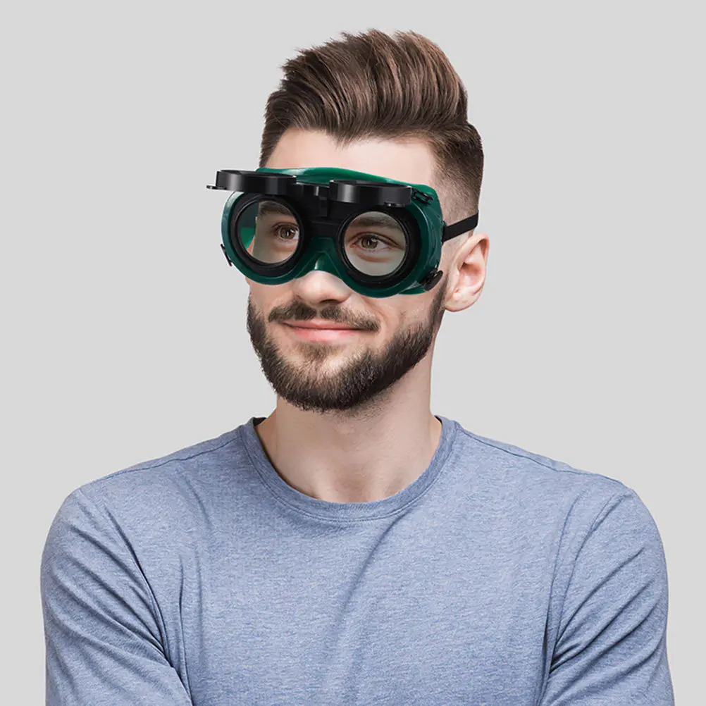 

5Pcs Plastic Dimming Welding Glasses with Rounded Edges Comfortable Fit Anti-Scratch Lens Welder Goggles for Men Women