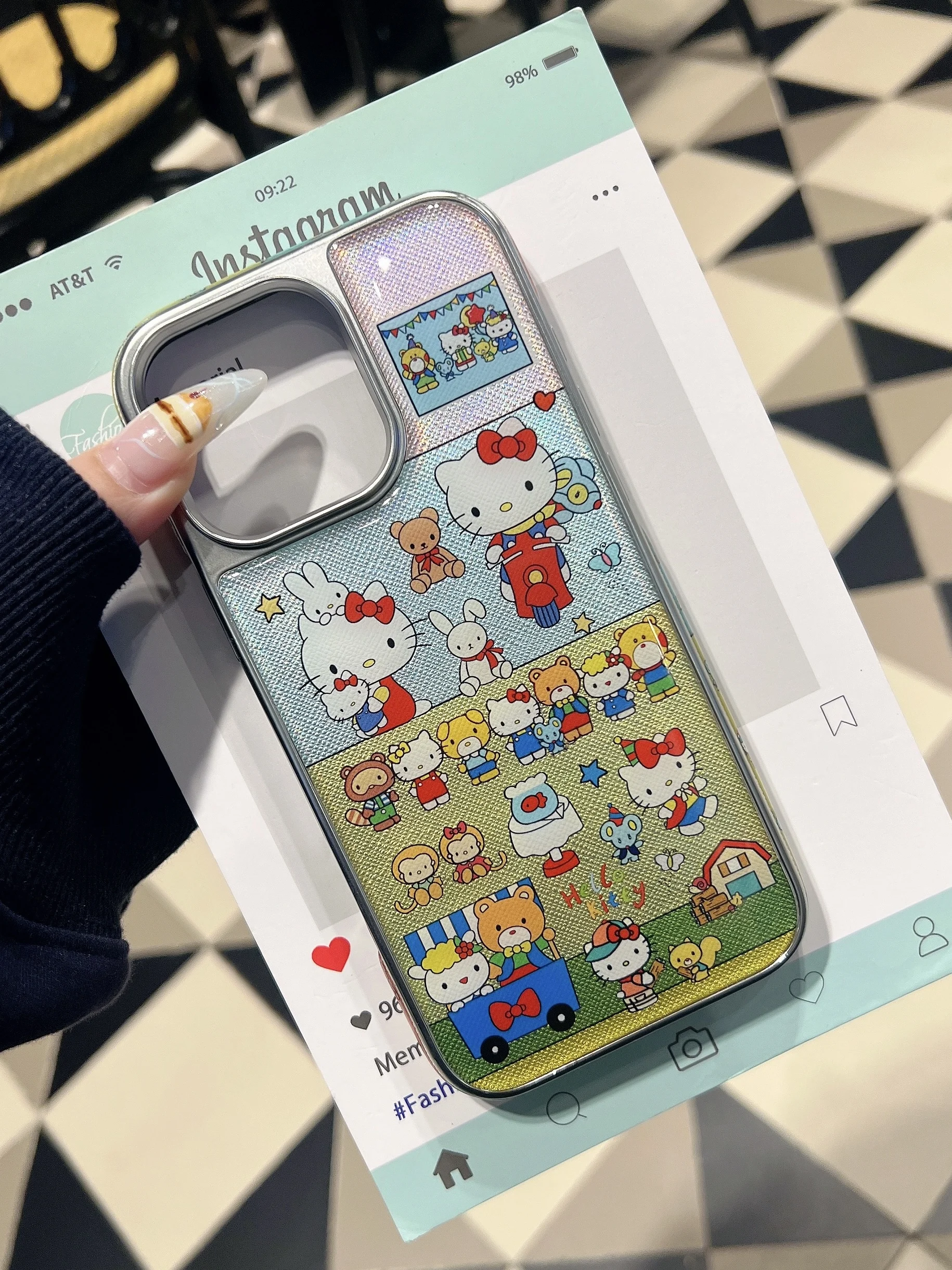 

Efficient Protective Comfortable phone Case Full Screen Sanrio Cartoon Hello Kitty For iPhone16 13 14 15 Pro Max Anti Drop Case