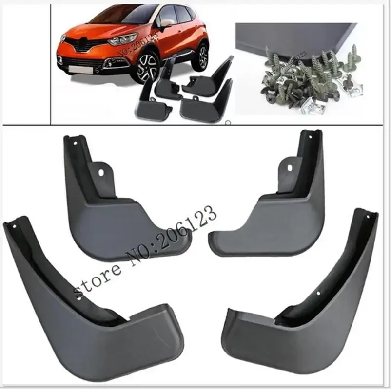 Set Molded Mud Flaps For Renault Captur Samsung QM3 2013-2019 Mudflaps Splash Guards Mud Flap Mudguards Fender Front Rear
