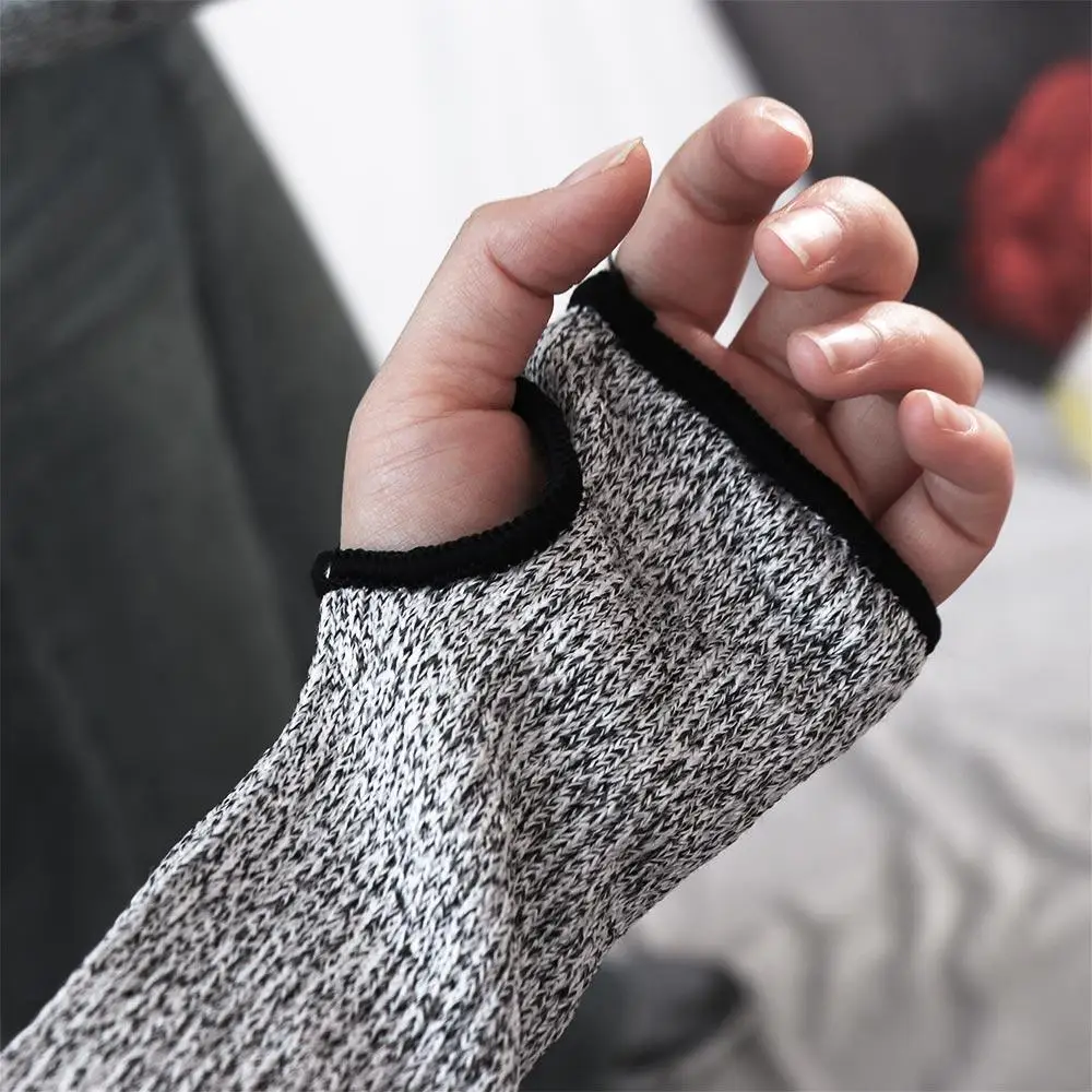Thumb Hole 5 HPPE Cut-resistant Arm Sleeve Cut Resistant Anti Abrasion Safety Protecter Arm Sleeve Bite Proof