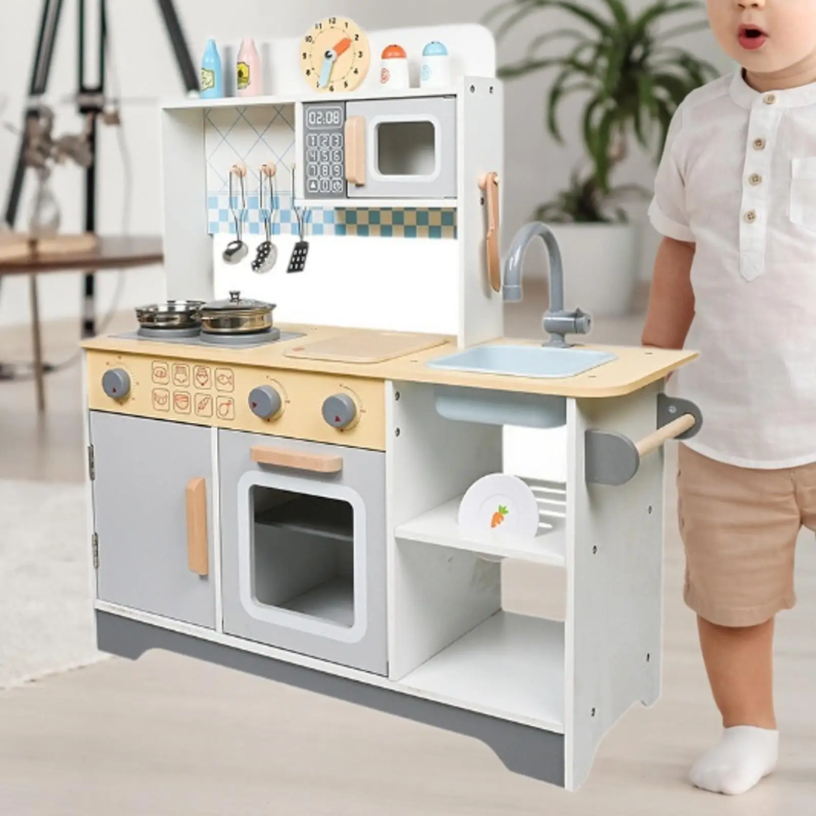 Kitchen Play Set with Cookware Accessories for Children 2+ Years Old