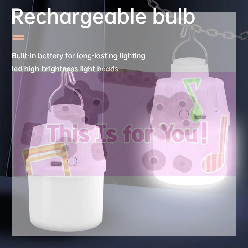 【MA】Rechargeable LED Hanging Bulb With High Brightness Beads And Long Lasting Battery For Outdoor Camping Hiking Power Outage