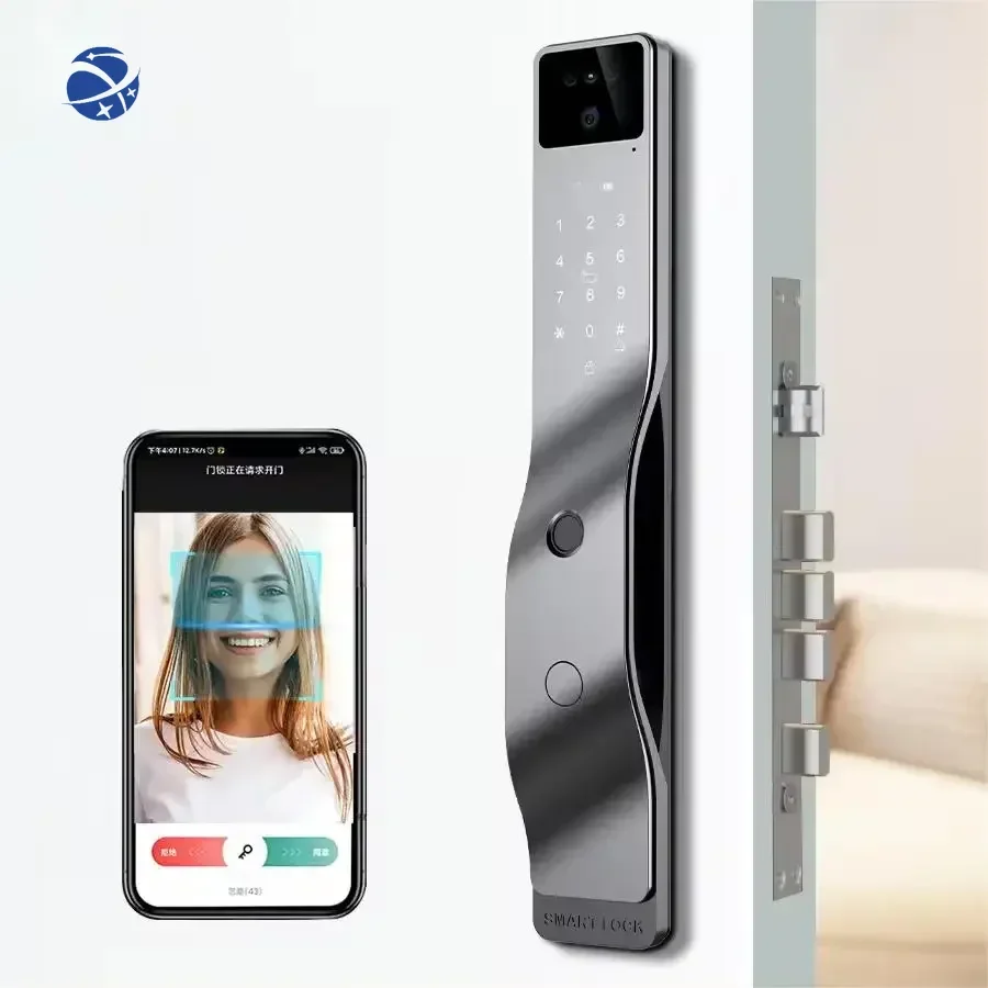 

Enrique Tuya App Wifi Inteligente Face Id Locks Biometric Fingerprint Camera Smart Door Lock For Wooden Doors