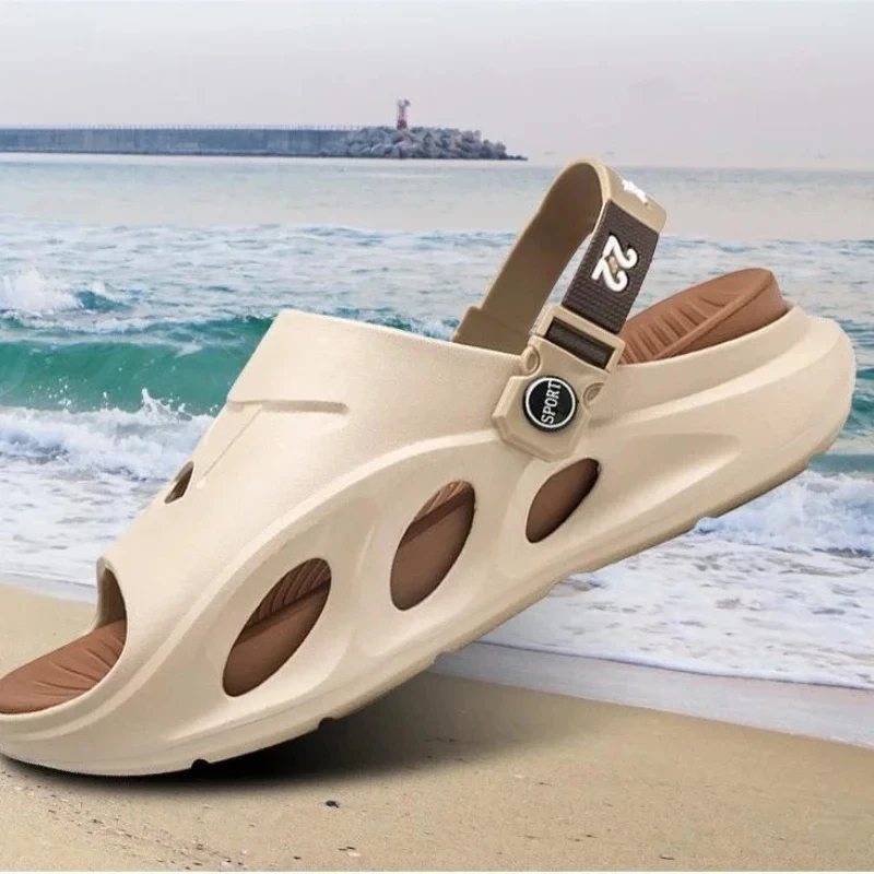 2024 New Men Slippers Soft Air Cushion Casual Slides EVA Extra-thick Sole Sandals Fashion Outdoor Beach Men Sandals Slippers