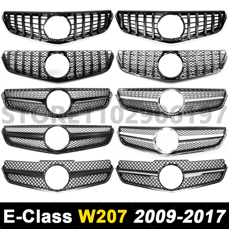 

Для 2009-2012 2013-2017 W207 E Class Coupe Mercedes Benz E200 E260 E350 E500 E550 GT AMG Бампер Mesh Racing Grille