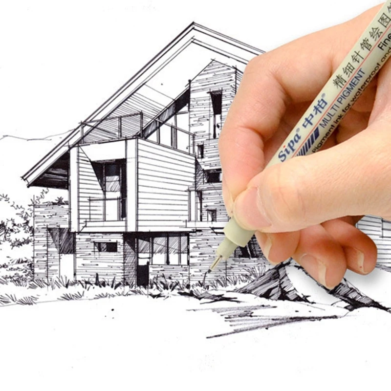 Zwarte Fijne Lijn Tekening Pen Precisie Multiliner Pennen Zwart Micro Fine Liner Pen