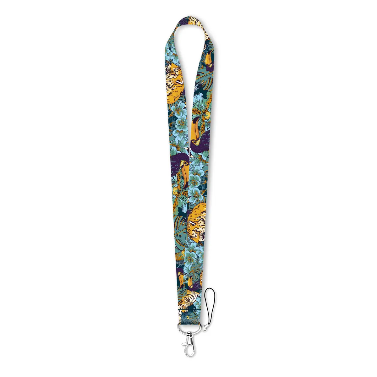 Cute Tiger Credential Holder Jungle Animal Lanyards for Keys Cool Neck Strap ID Card Gym Phone Straps Keyring Accessories Gifts