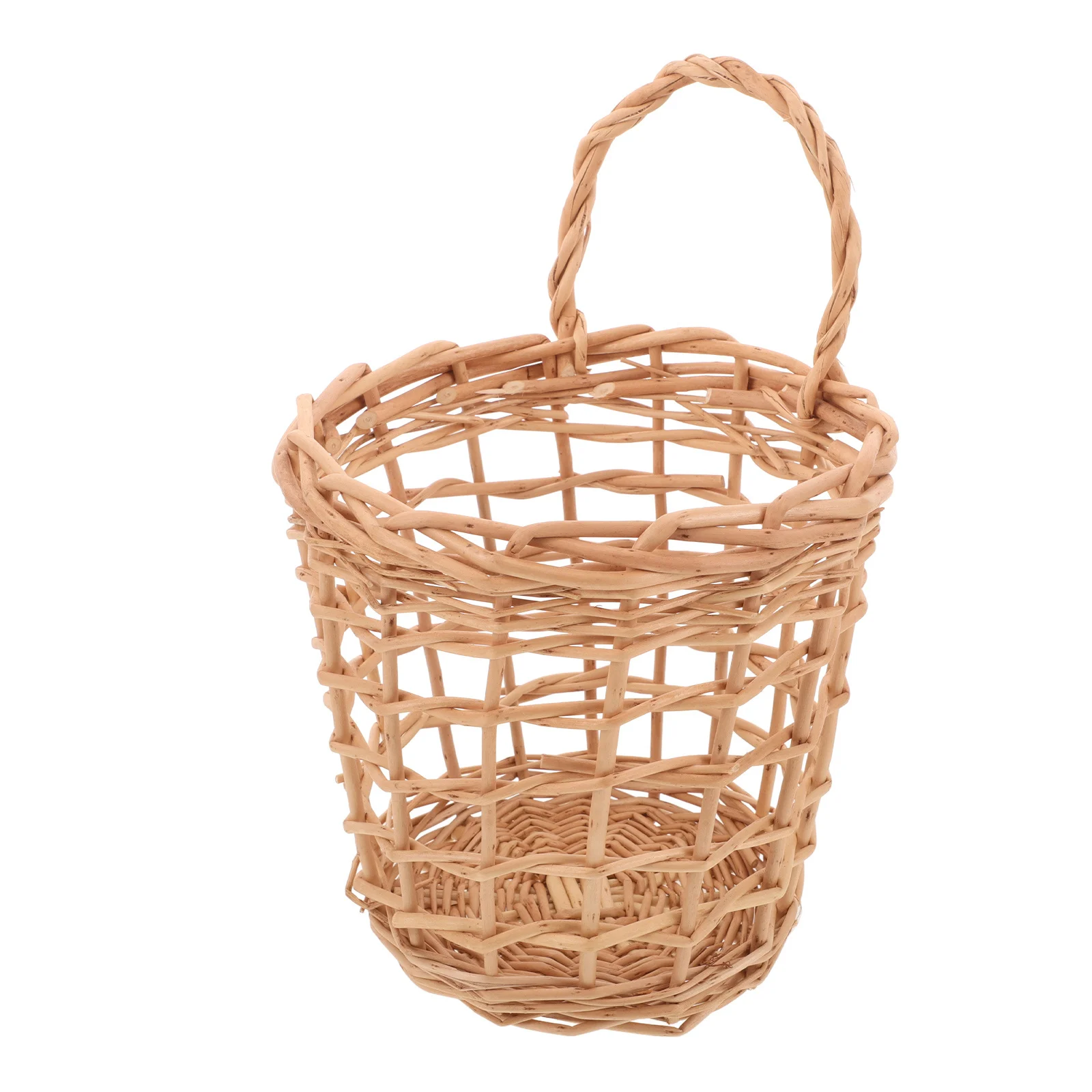 

Wall Mounted Garlic Kitchen Hanging Storage Organizer Woven Vegetable Basket Rattan Basket For Kitchen Household Container