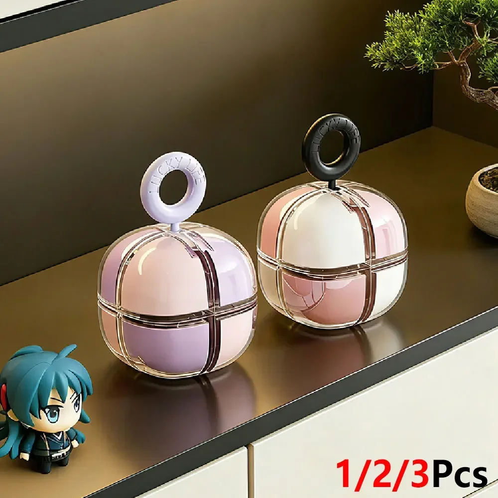 1/2/3Pcs Stylish Multi-color Pumpkin Pill Organizer, 8 Compartments Double Layer Sealed Pill Box, Portable Carry Ring Design