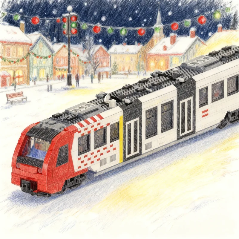 

3278pcs MOC German Class 622 DB Regio Livery Train Model Building Blocks Architecture Toys Christmas Gifts Education Kids Idea