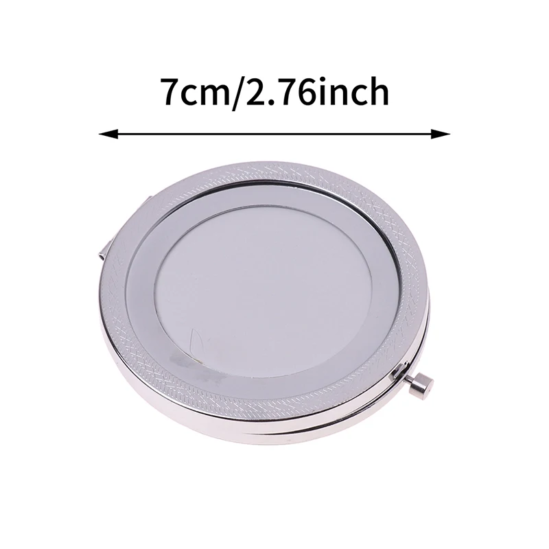 Miroir de maquillage vintage pliable, mini miroir de courtoisie carré, portable, double face, compact, cosmétique de poche