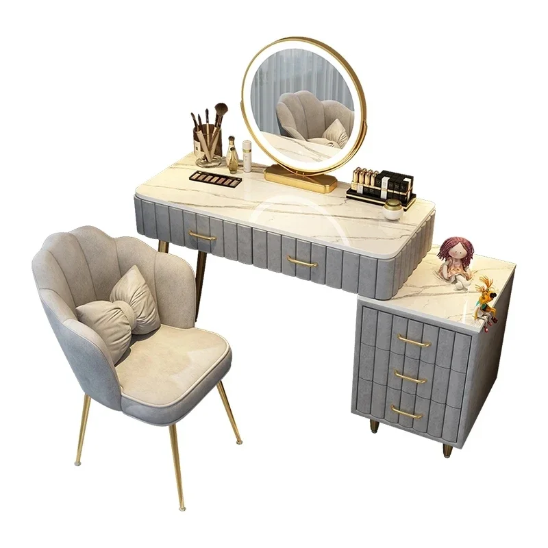 Mesa de tocador de belleza para dormitorio, organizadores de almacenamiento, mesa de tocador multifuncional de lujo, muebles Penteadeira de estilo nórdico