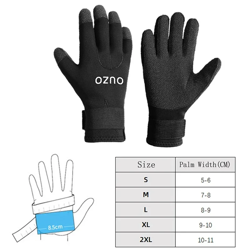 Keep Warm 5mm Kevlar Diving Gloves  Wearable Scratch Proof Gloves Fish Hunting Diving Scuba Snorkeling Accessories