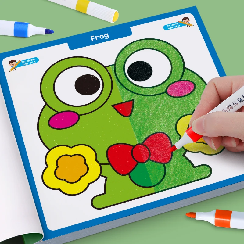 Creative Animal-Themed Cartoon Fun Doodles Simple Sketch Drawing Book, Educational Early Learning Coloring Book for Students