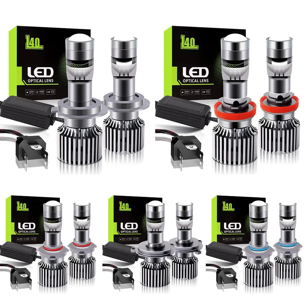 

L40 Led Headlight Bulbs 300% Brighter 6000K Super Bright 12V 33W 8000LM LED Headlights Conversion Kits Pack Of 2