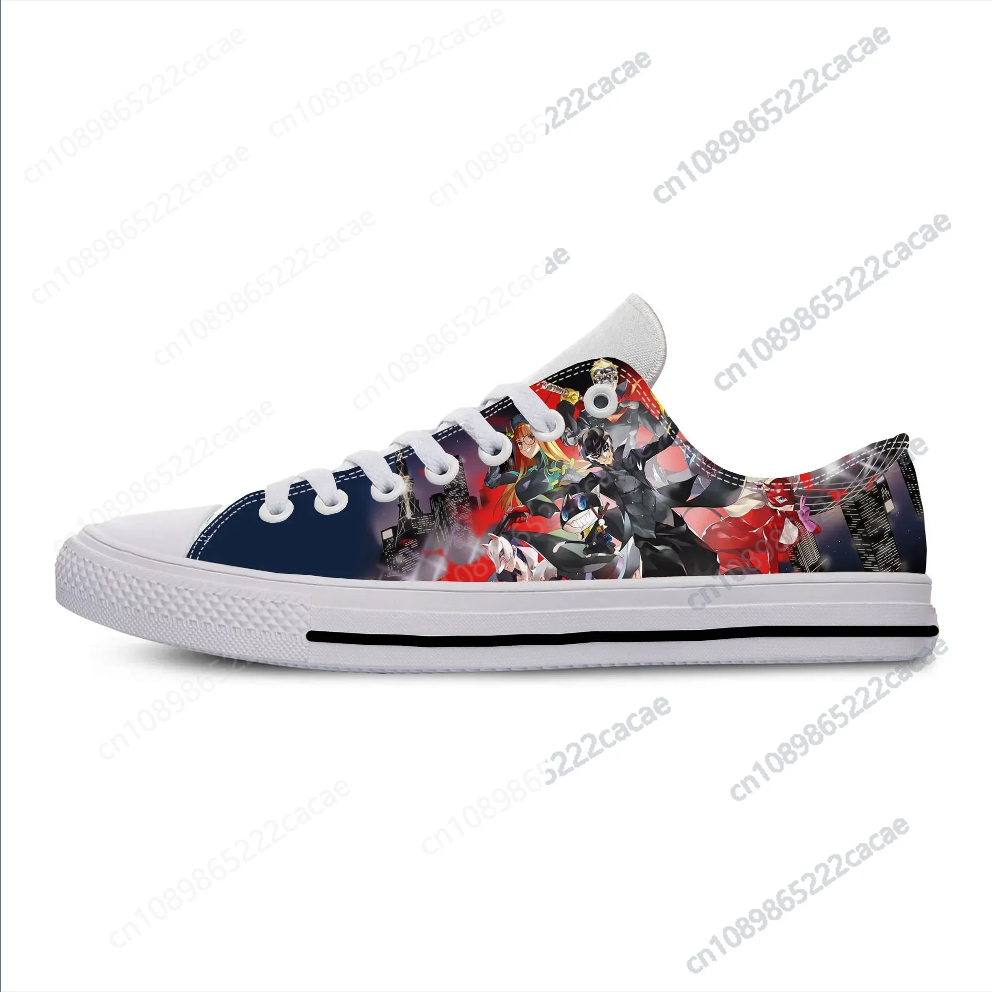 Hot Summer Fashion Anime Manga Cartoon Game Persona 5 Funny Casual Shoes Men Women Sneakers Low Top Classic Board Shoes