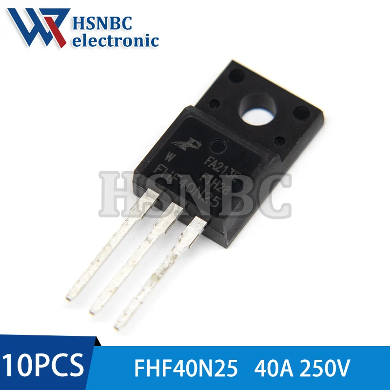 10Pcs/Lot FHF40N25 40N25 FHF40N25W TO-220F 40A 250V MOSFET N-channel Power Transistor 100% New Original