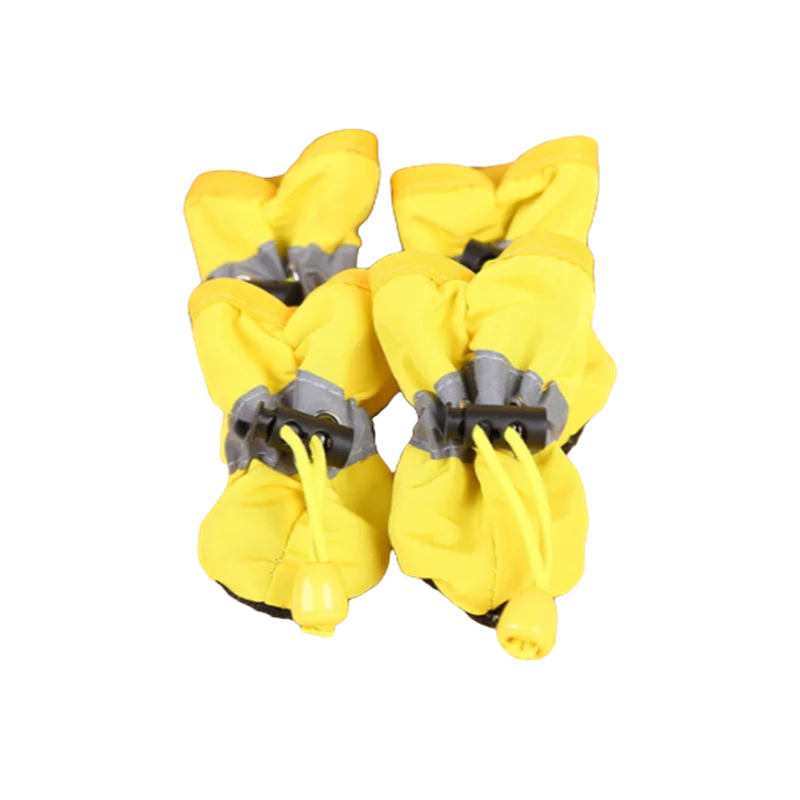 4 Stück/Set Wasserdichte Hundeschuhe Rutschfeste Regenstiefel für Kleine Katzen Hunde Welpen Haustier-Stiefel Pfoten-Zubehör