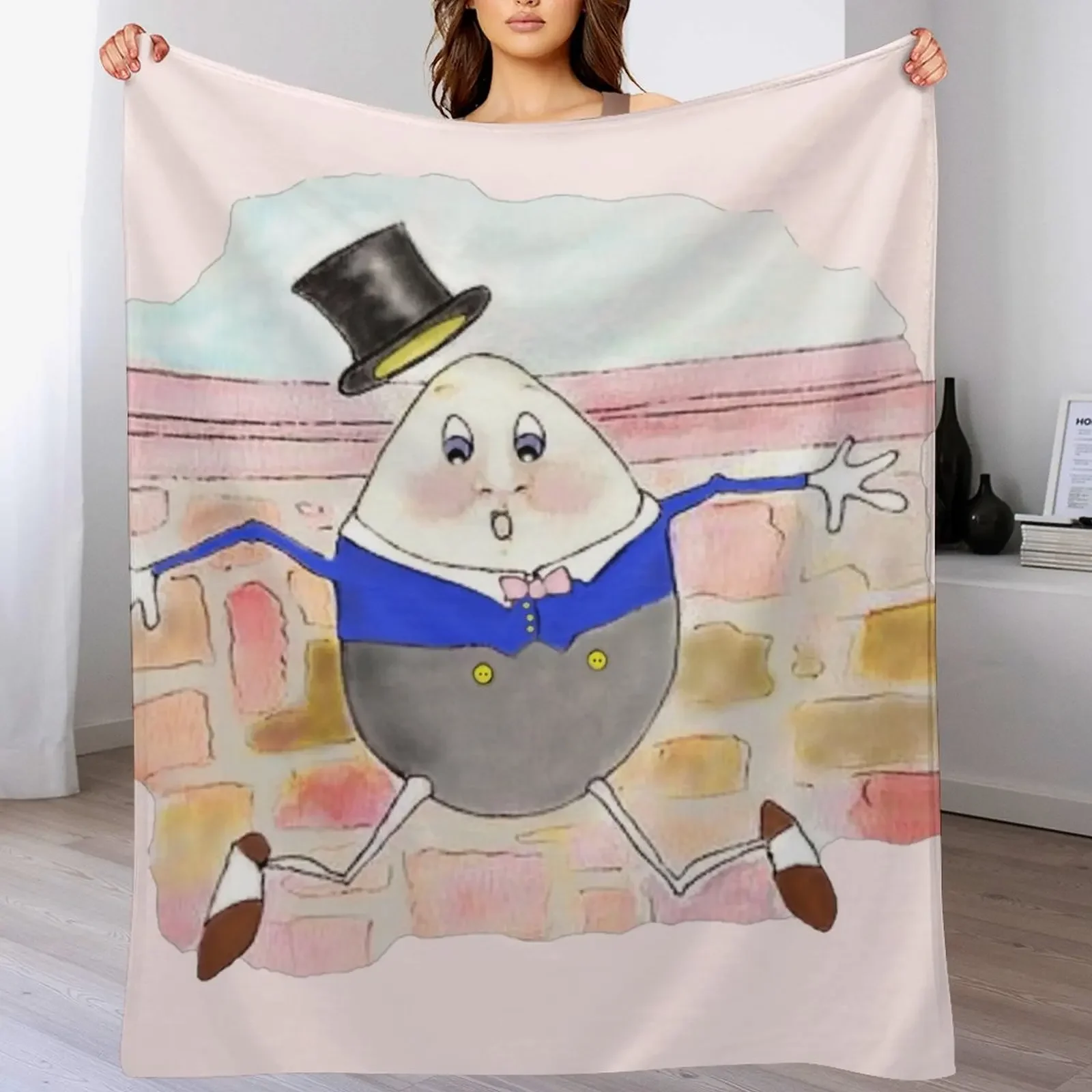 Humpty Dumpty Had a Great Fall Throw Blanket Plaid Thin Blankets